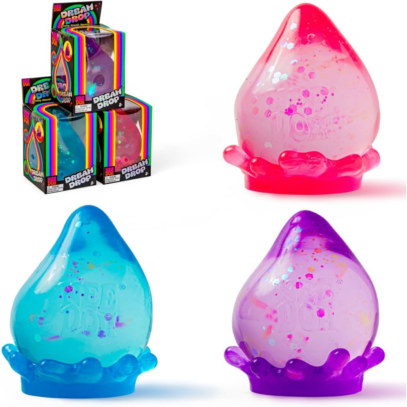 NeeDoh Dream Drop – Smooth Squeeze – 1 Pack